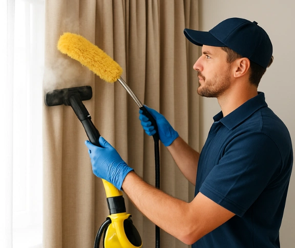 Trusted blind cleaning technician Matty Curtain Cleaning runaway-bay QLD