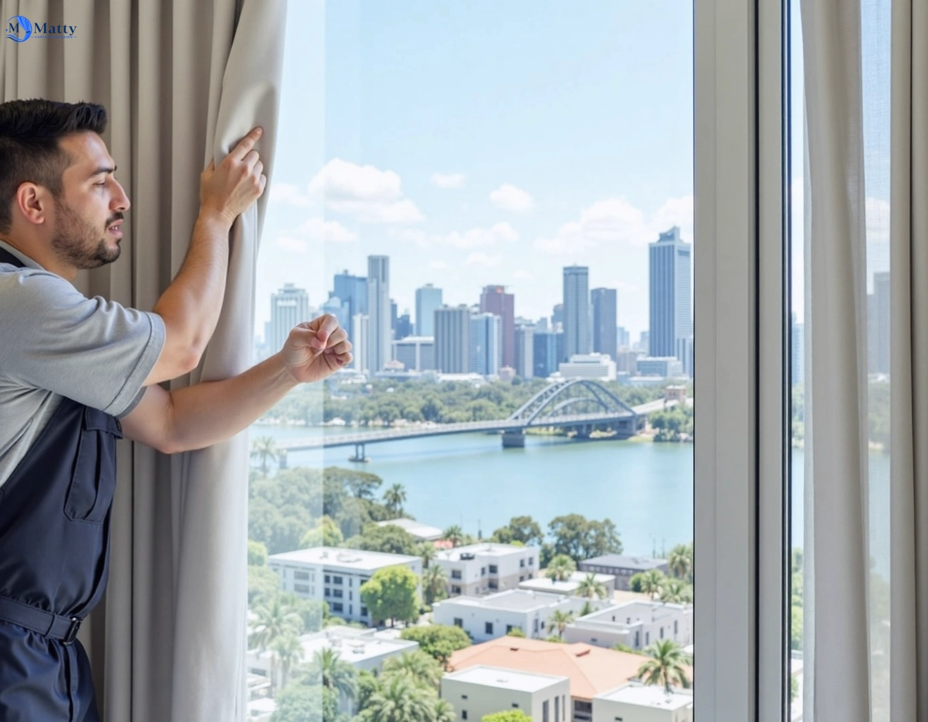 Professional curtain steam cleaning service runaway-bay QLD by Matty Curtain Cleaning